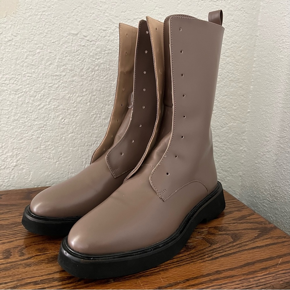 Anthropologie Pilcro Lace Up Stompy Boots Size 38